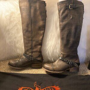 Freebird by Steven ROADEY Leather Strappy Boots